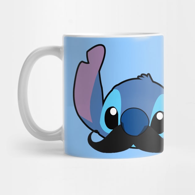 Stitch Mustache by LuisP96